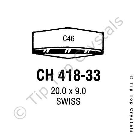 GS CH418-33 Watch Crystal