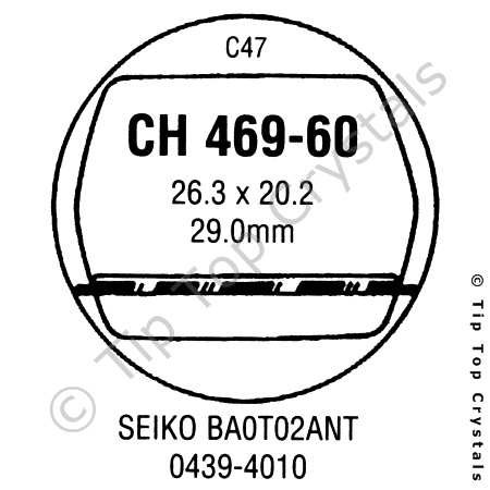 GS CH469-60 Watch Crystal