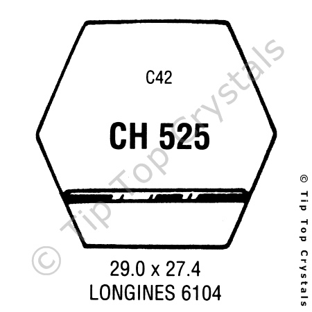 GS CH525 Watch Crystal