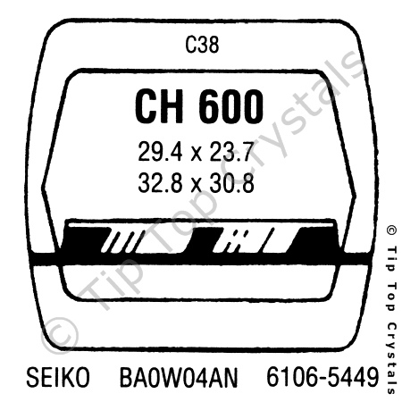 GS CH600 Watch Crystal