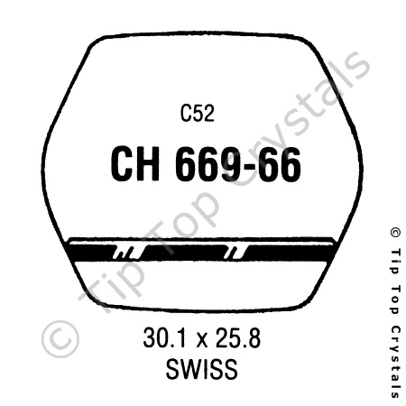 GS CH669-66 Watch Crystal