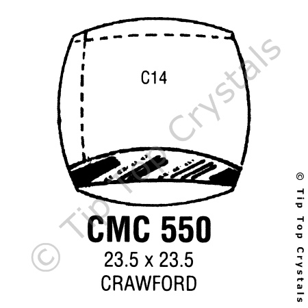 GS CMC550 Watch Crystal