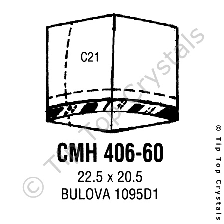 GS CMH406-60 Watch Crystal