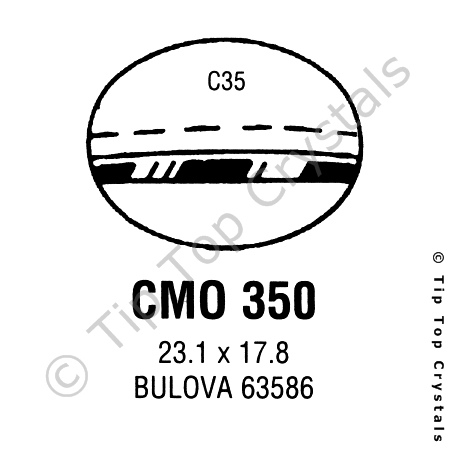 GS CMO350 Watch Crystal