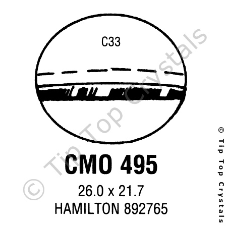 GS CMO495 Watch Crystal