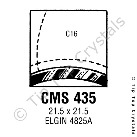 GS CMS435 Watch Crystal