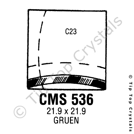 GS CMS536 Watch Crystal