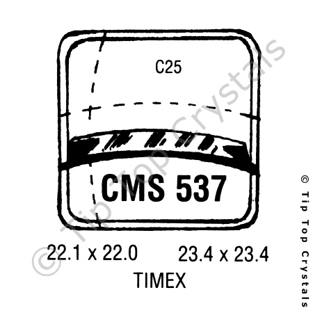GS CMS537 Watch Crystal