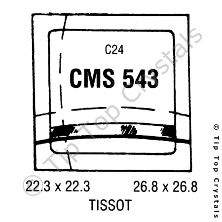 GS CMS543 Watch Crystal