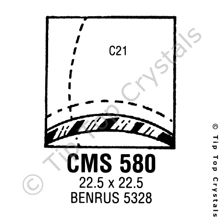 GS CMS580 Watch Crystal