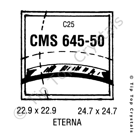 GS CMS645-50 Watch Crystal