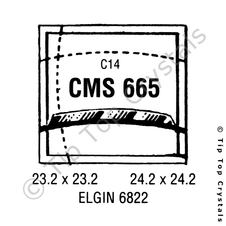 GS CMS665 Watch Crystal