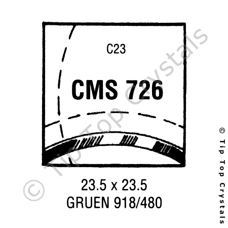 GS CMS726 Watch Crystal