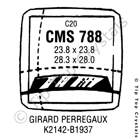 GS CMS788 Watch Crystal