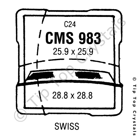 GS CMS983 Watch Crystal