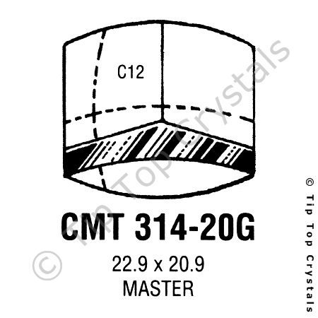 GS CMT314-20G Watch Crystal