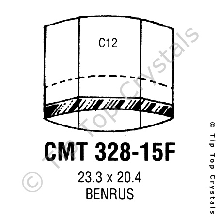 GS CMT328-15F Watch Crystal