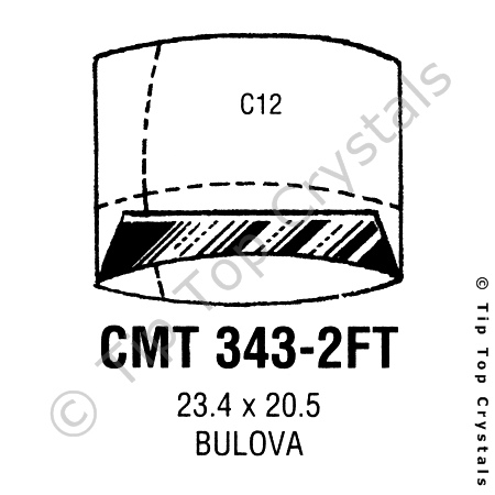 GS CMT343-2FT Watch Crystal