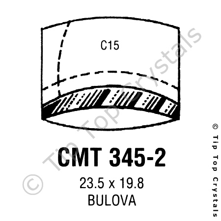 GS CMT345-2 Watch Crystal