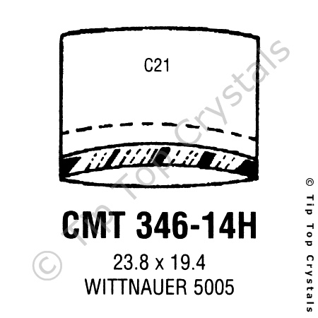 GS CMT346-14H Watch Crystal