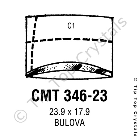 GS CMT346-23 Watch Crystal