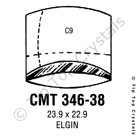 GS CMT346-38 Watch Crystal