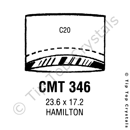 GS CMT346 Watch Crystal