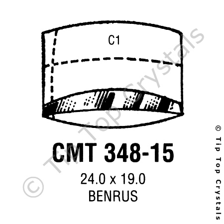 GS CMT348-15 Watch Crystal