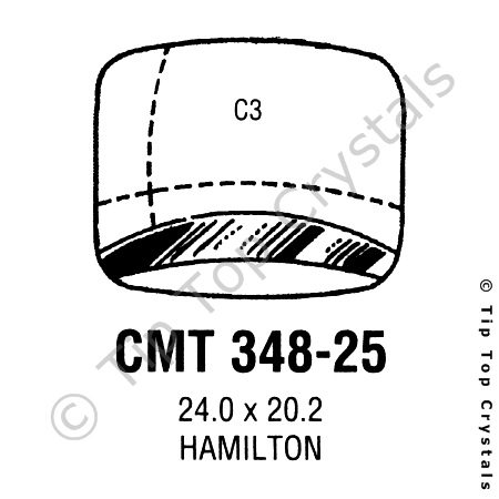 GS CMT348-25 Watch Crystal