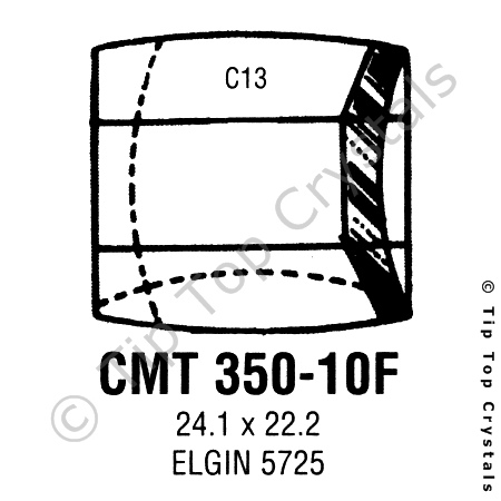 GS CMT350-10F Watch Crystal