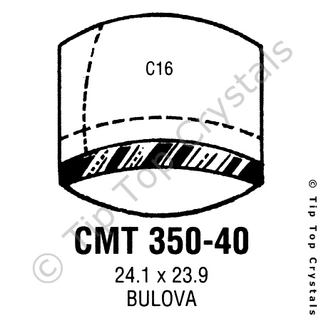 GS CMT350-40 Watch Crystal