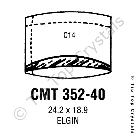 GS CMT352-40 Watch Crystal
