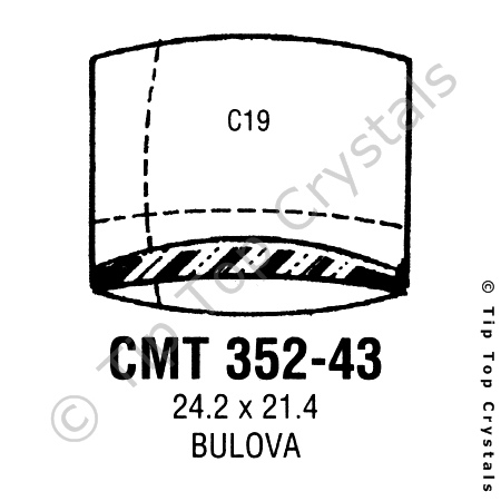 GS CMT352-43 Watch Crystal