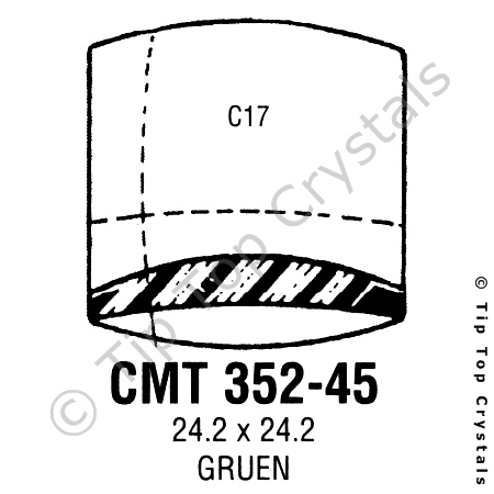 GS CMT352-45 Watch Crystal