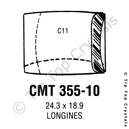 GS CMT355-10 Watch Crystal