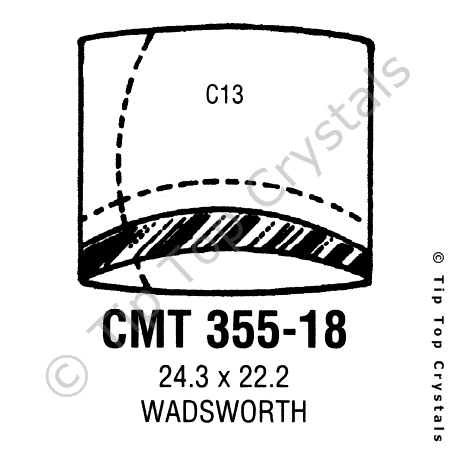 GS CMT355-18 Watch Crystal