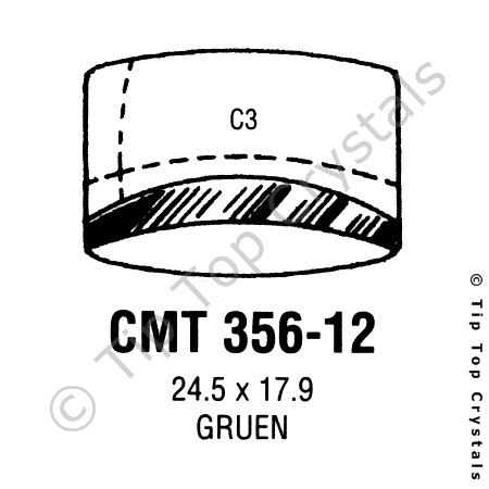 GS CMT356-12 Watch Crystal