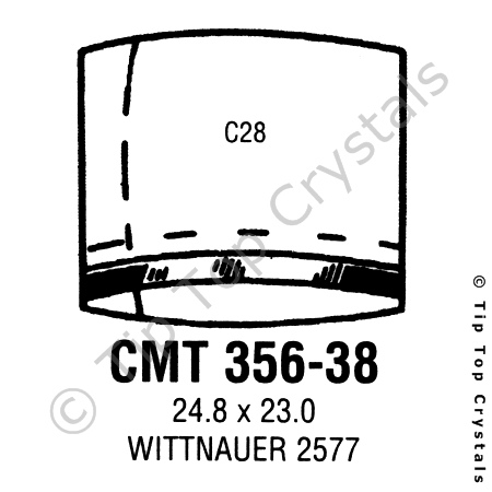 GS CMT356-38 Watch Crystal