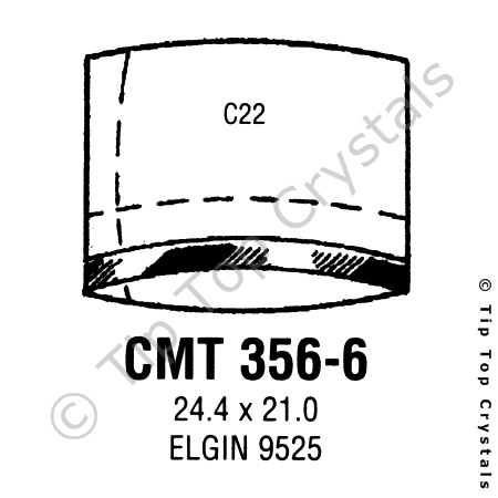 GS CMT356-6 Watch Crystal