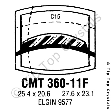GS CMT360-11F Watch Crystal