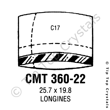 GS CMT360-22 Watch Crystal