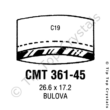 GS CMT361-45 Watch Crystal