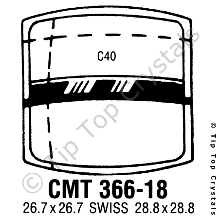 GS CMT366-18 Watch Crystal