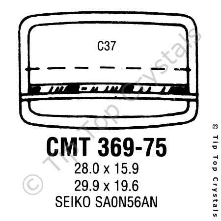 GS CMT369-75 Watch Crystal
