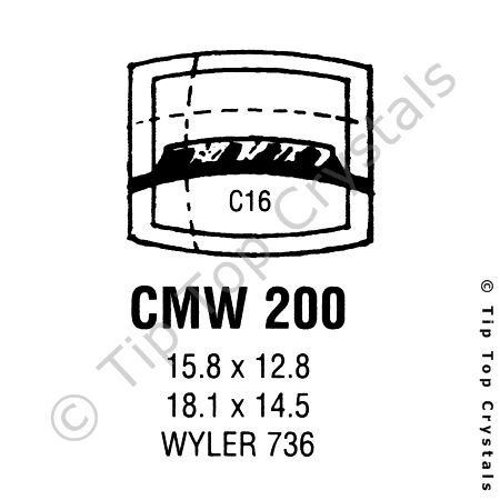 GS CMW200 Watch Crystal
