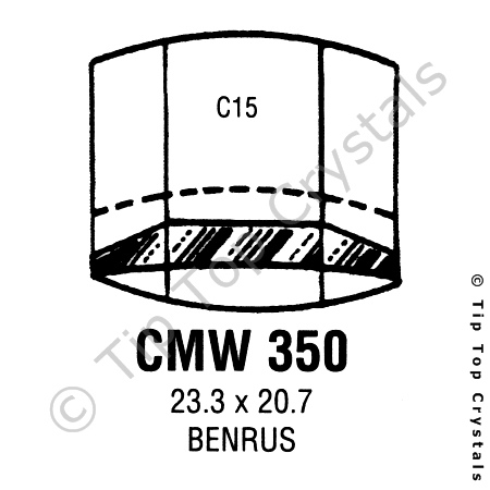 GS CMW350 Watch Crystal