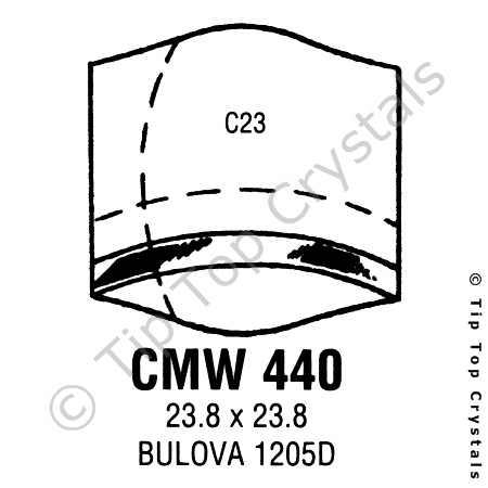 GS CMW440 Watch Crystal