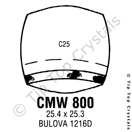GS CMW800 Watch Crystal