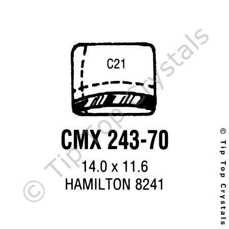 GS CMX243-70 Watch Crystal
