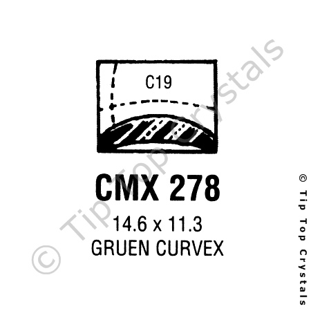GS CMX278 Watch Crystal
